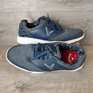 Callaway Golf Shoes Coronado V2 SL Spikeless Mens Size 14 Blue Gray Camo Lace Up